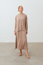 Load image into Gallery viewer, Satin Skirt Set - Sand
